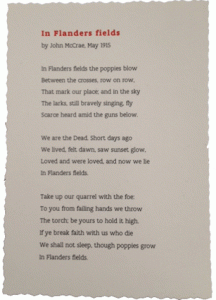 Poeme de mccrae 3 mai 1915