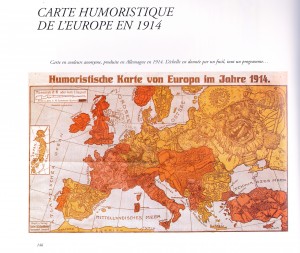 carte humoristique de l'Europe en 1914